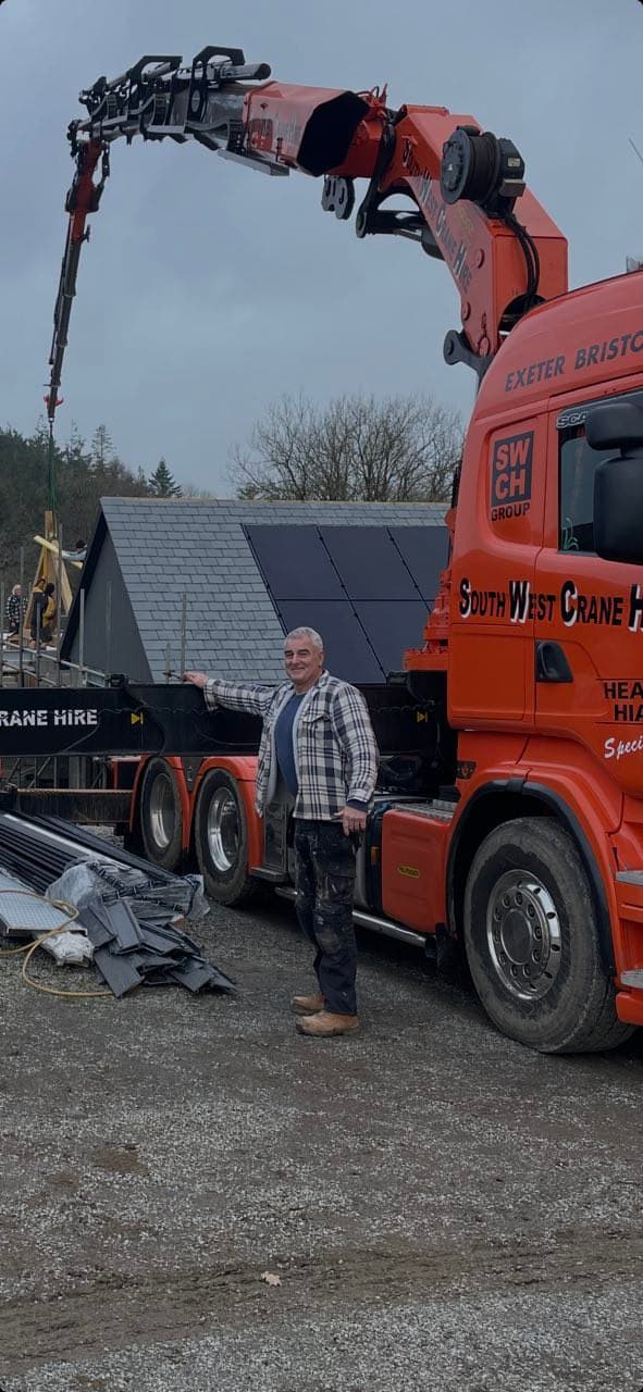 Stefan Spiby, owner of Spiby Build, on site at a construction project in North Cornwall
